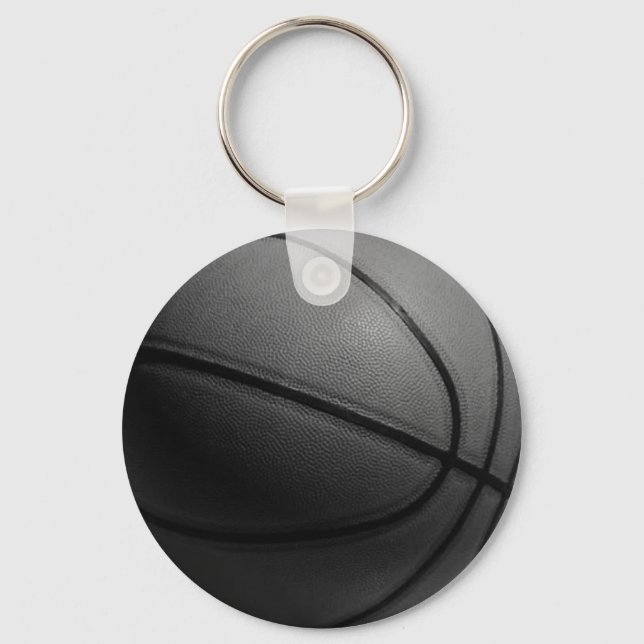 Black & White Basketball Keychain (Front)