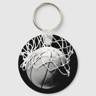 Black & White Basketball Keychains
