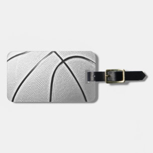 Black & White Basketball Luggage Tag