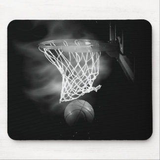 Black & White Basketball Mouse Pad