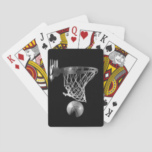 Black & White Basketball Playing Cards