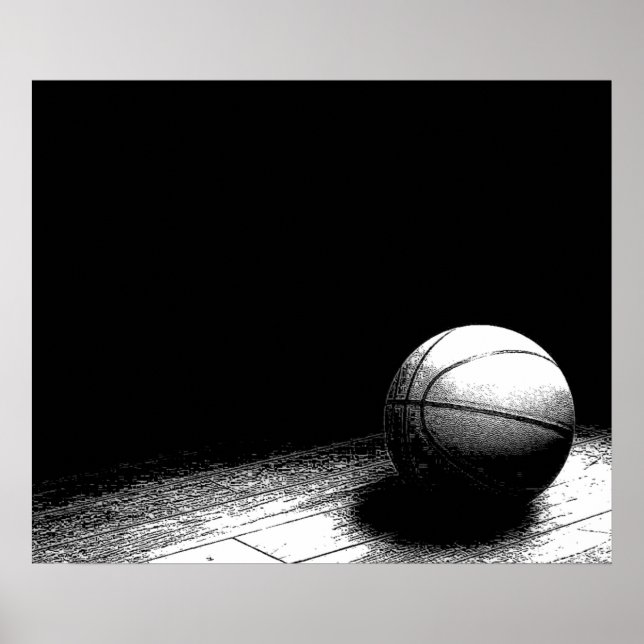 Black & White Basketball Poster (Front)