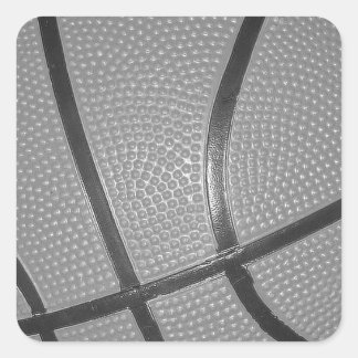 Black & White Basketball Square Sticker