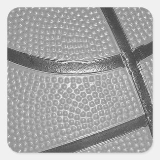Black & White Basketball Square Sticker