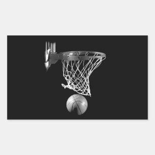 Black & White Basketball Sticker