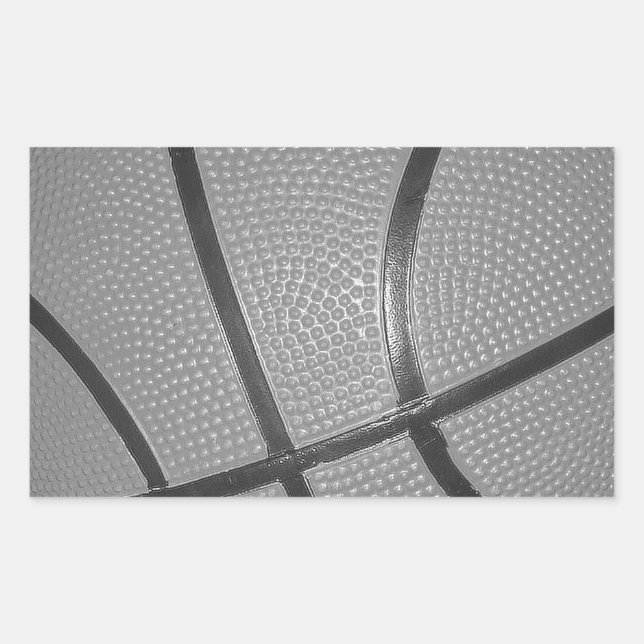 Black & White Basketball Sticker (Front)