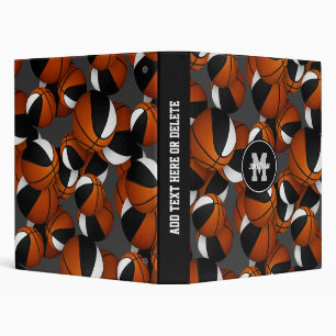 black white basketball team colours scrapbook  binder
