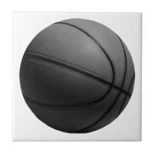 Black & White Basketball Tile