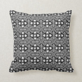 Black & White Batik Throw Pillow