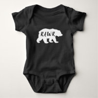 Black & White Bear Silhouette Rawr