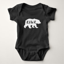 Black & White Bear Silhouette Rawr