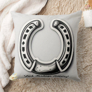 "Black White Beauty" Throw Pillow