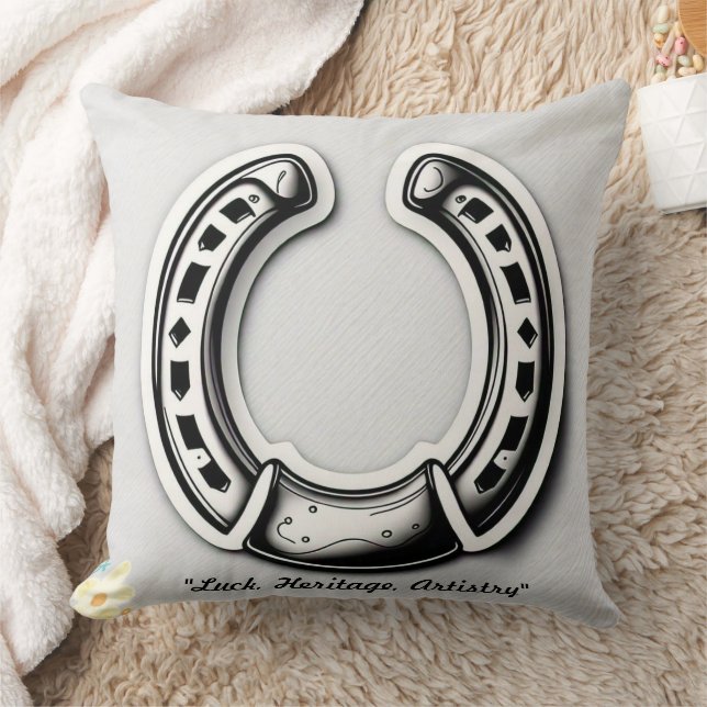 "Black White Beauty" Throw Pillow (Blanket)