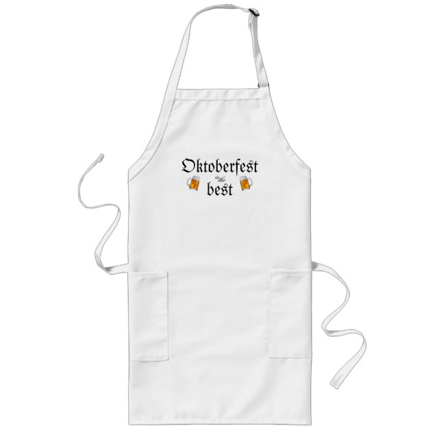 Black & White Beer Festival Oktoberfest Template Long Apron (Front)