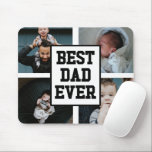Black White Best Dad Ever Custom Photo Picture Mouse Pad<br><div class="desc">This is a Black White Best Dad Ever Custom Photo Picture Mouse Pad!</div>