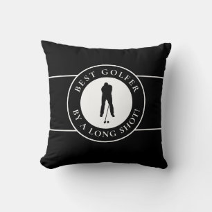 Black & White Best Golfer By A Long Shot For Him Throw Pillow