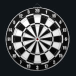 Black & White Bicolor Dart Board<br><div class="desc">Black & white bicolor Dart Board.</div>