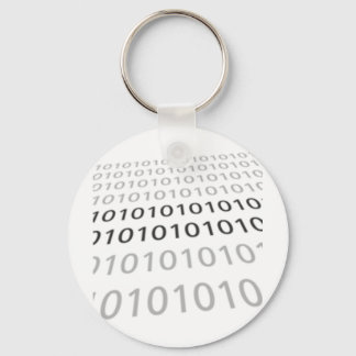 Black & White Binary 01 - GeekShirts Keychain
