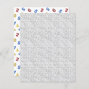  Black White Binary Stripe Scrapbook Paper