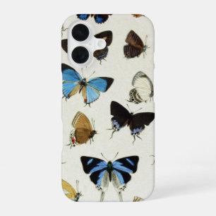 BLACK WHITE BLUE  BUTTERFLIES Beauty Nature Lover iPhone 16 Case