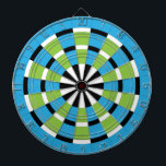 Black White Blue & Lime Dartboard<br><div class="desc">Black, white, blue and lime dartboard.</div>