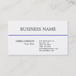 Black & White Blue Line Manager Business Card