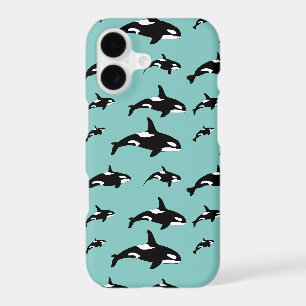 Black White Blue Orca Killer Whale Marine Pattern