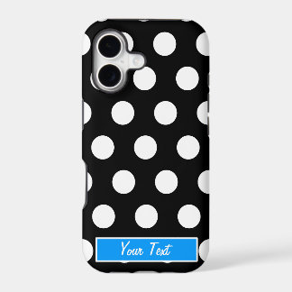 Black/White Blue Polka Dots - Personalize