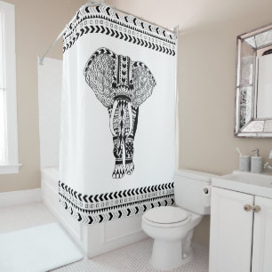 Black & White Bohemian Elephant