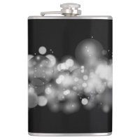 Black & White Bokeh Blurred Lights Flask