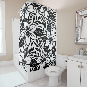 Black & White Bold Modern Floral Bloom 