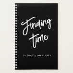 Black & White Bold Script Personalized Name  Planner<br><div class="desc">Stay organized in style and keep your loved ones close with this personalized planner. This customizable planner is designed to bring a touch of fun and inspiration to your day while keeping your life on track! Personalize with your name and date or text of your choice, creating a unique custom...</div>