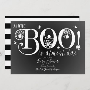 Black & White BOO Elegant Baby Shower Invitation