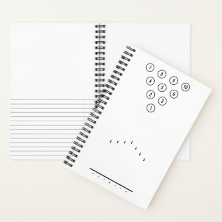Black & White Bowling Lane Reference Diagram  Notebook