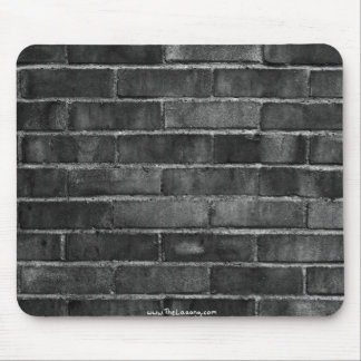black & white brick wall texture mouse mat