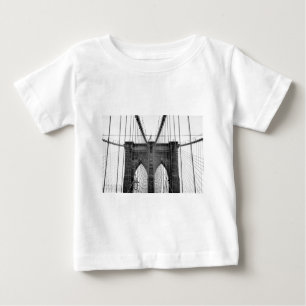 Black White Brooklyn Bridge New York Baby T-Shirt