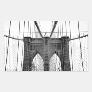 Black White Brooklyn Bridge New York Sticker