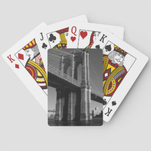 Black & White Brooklyn Bridge Playing Cards