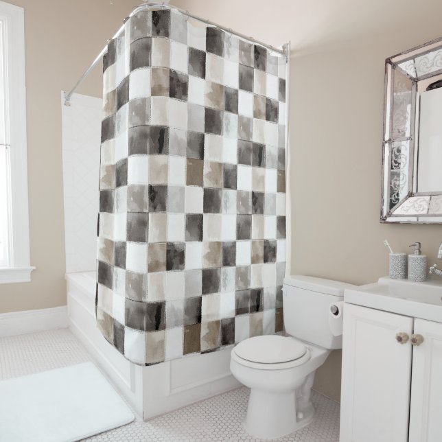 Black White Brown Squares (In Situ)