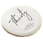 Black & White Brush Script Thirty 30th Birthday