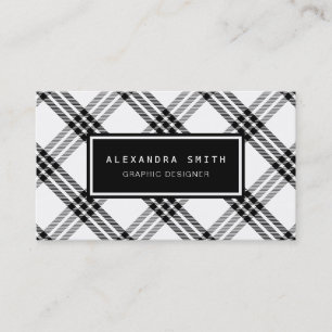 Black & White Buffalo Check Business Card