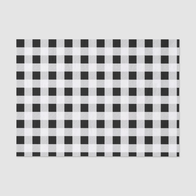 Black & White Buffalo Check Tissue Paper (Front)