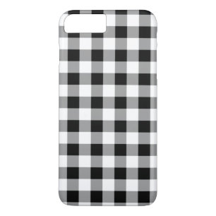 Black White Buffalo Plaid Pattern Case-Mate iPhone Case