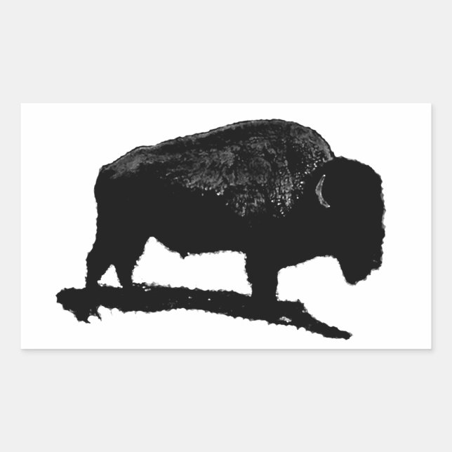 Black & White Buffalo Sticker (Front)