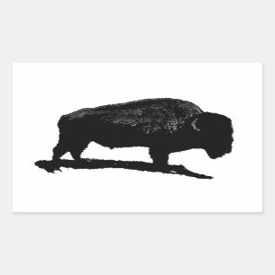 Black & White Buffalo Sticker