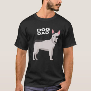 Black & White Bull Terrier Dog Dad T-Shirt
