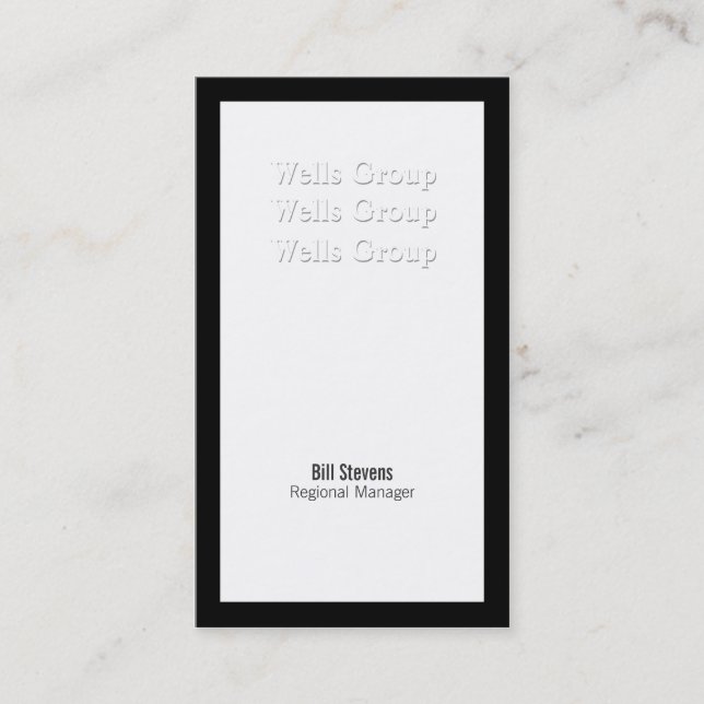 Black & White Business Card (Front)