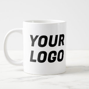 Black & White Business Company Logo CUSTOM Jumbo Large Coffee Mug