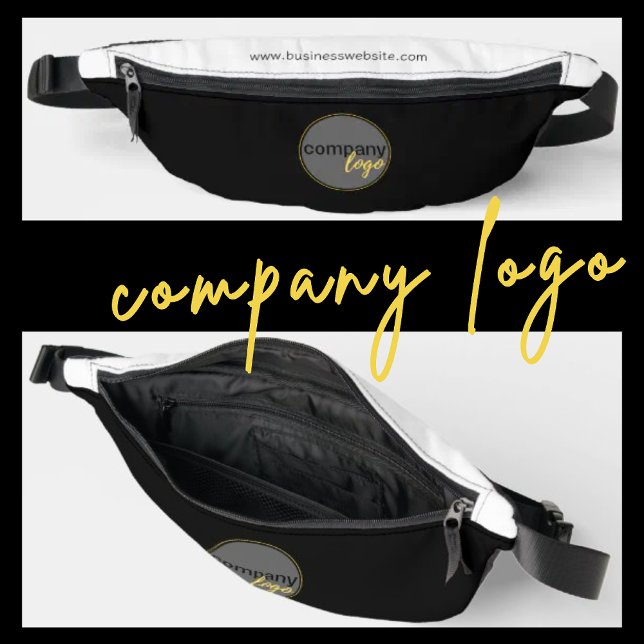 BLACK WHITE BUSINESS COMPANY WEBSITE & LOGO BRAND FANNY PACK (Creator Uploaded)