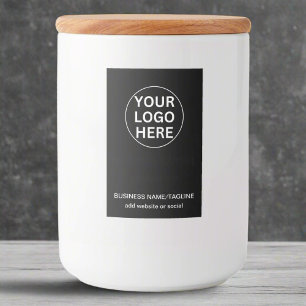Black & White Business Logo & Text Promotional  Food Label
